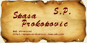 Spasa Prokopović vizit kartica
